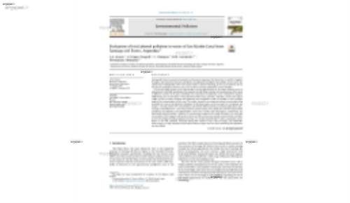 Evaluation of total phenol pollution in water of San Martin Canal from Santiago del Estero, Argentina*